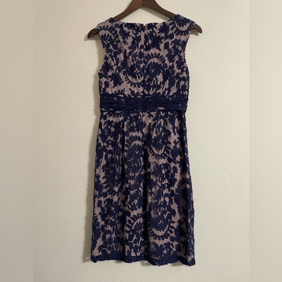 Simply Liliana NWT Size 6 Navy Blue Lace Fairy Above Knee Formal Evening Dress - Picture 2 of 3